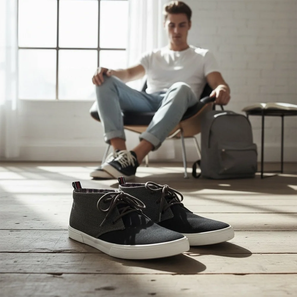 Ben Sherman Black and Gray Chukka Boots Size 10